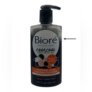 Biore Charcoal Acne Clearing Cleanser w/ Salicylic Acid 6.77oz Oily Skin 6/2024